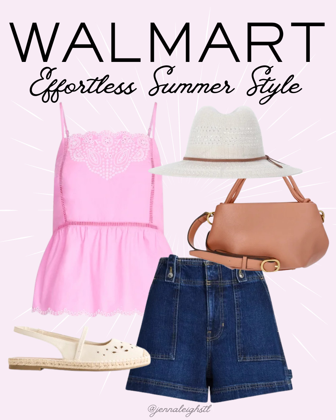 Everything in this look is from Walmart and it is giving effortless summer style. The perfect combination of easy, comfortable, and put together without spending a fortune. 

 #LTKootd #LTKSeasonal #LTKMidsize