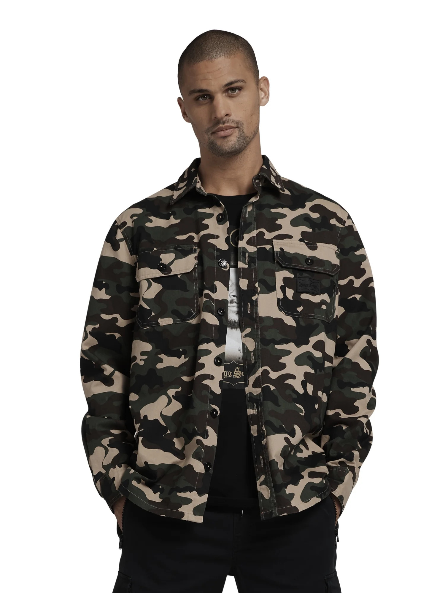 Dogg Supply by Snoop Dogg Men's and Big Men's Button Down Work Shirt, Sizes XS-3XL | Walmart (US)