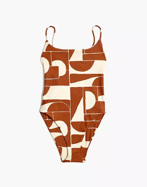 Madewell Second Wave Spaghetti-Strap One-Piece Swimsuit in Shape Series | Madewell
