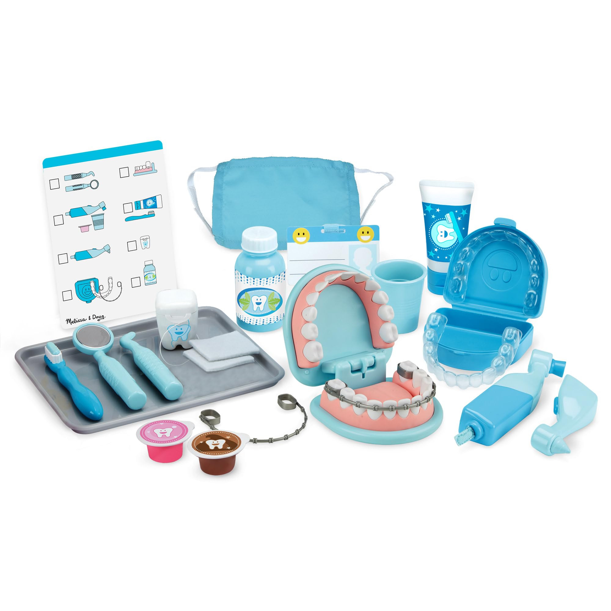 Melissa & Doug Super Smile Dentist Play Set, 25-Piece Dentist Kit with Oversized Teeth, Large Too... | Amazon (US)
