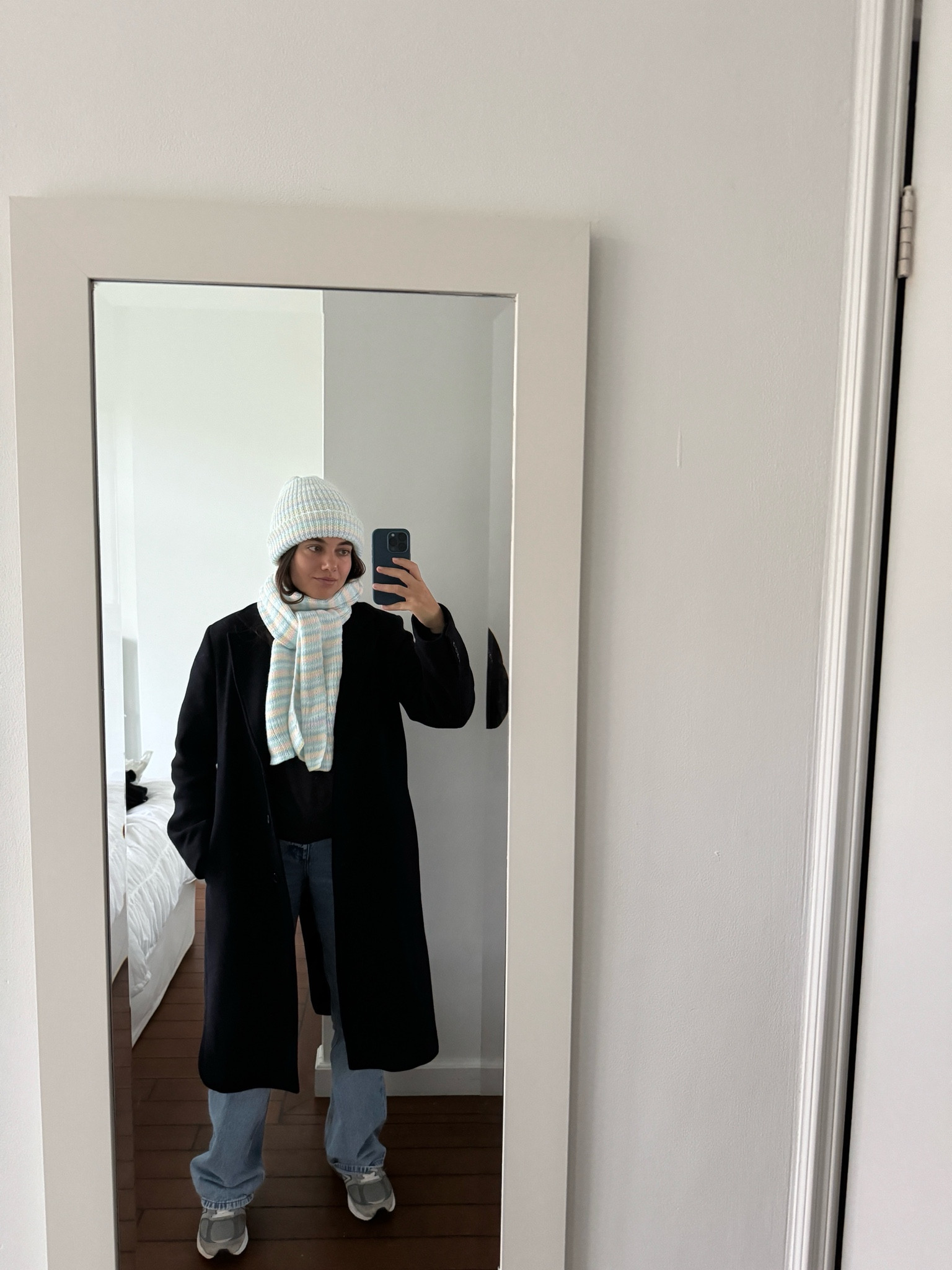 Ready for winter ❄️

wearing the coat in size 38 

outfit inspiration, autumn outfit, black coat, winter coat, Filippa K, wool coat, closed denim jeans, COs, rubbed mohair beanie, oversized mohair scarf, new balance made in USA 990v4 Core, Loewe scarf, Nederland.

#LTKstyletip #LTKeurope #LTKSeasonal