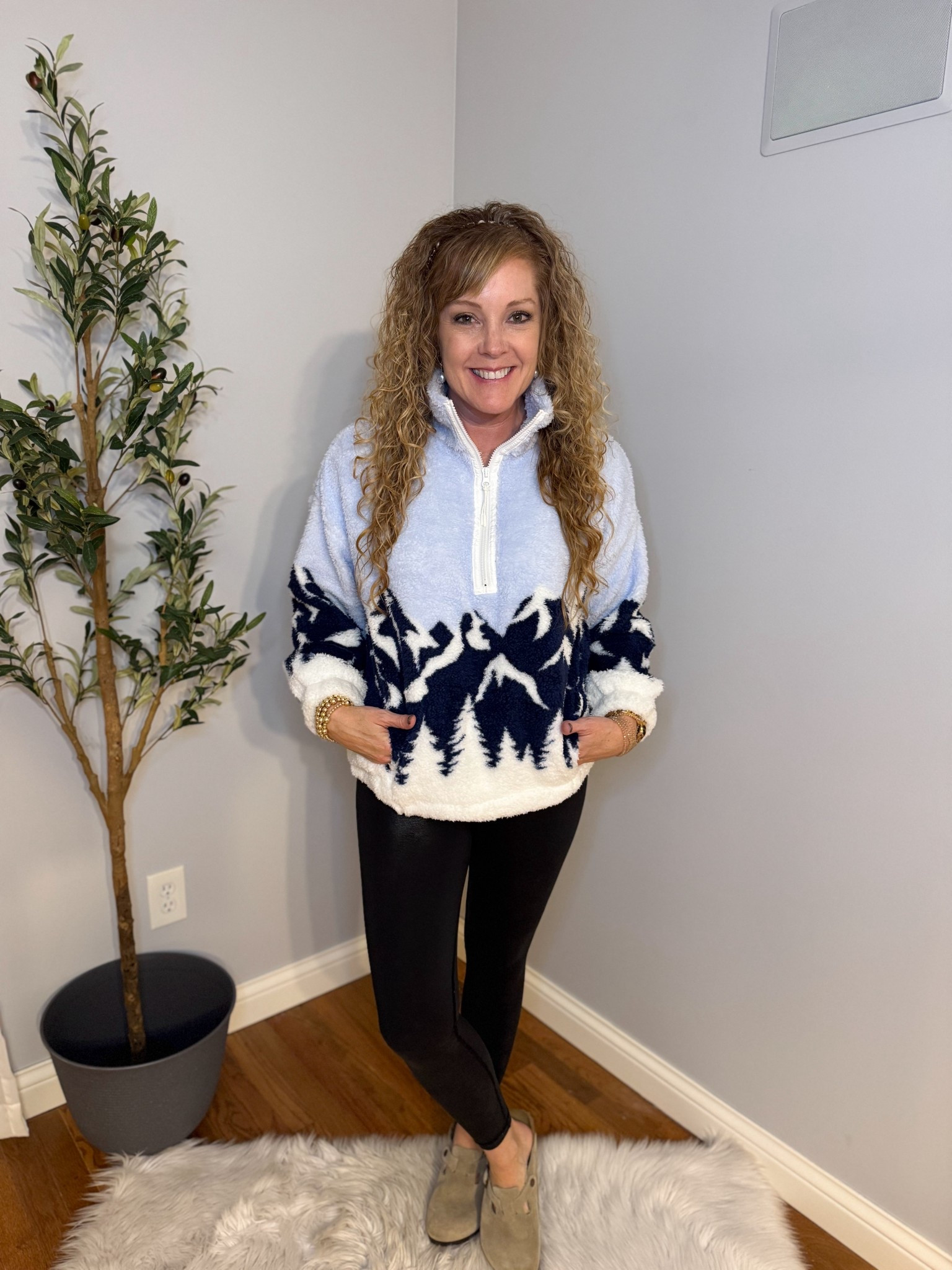 $10 Walmart pullover / winter outfit fall outfit / cozy outfit 

Pullover- size medium 
Leggings- small, linking similar 
Birkenstock Clogs- 39

#LTKStyleTip #LTKSeasonal #LTKFindsUnder50