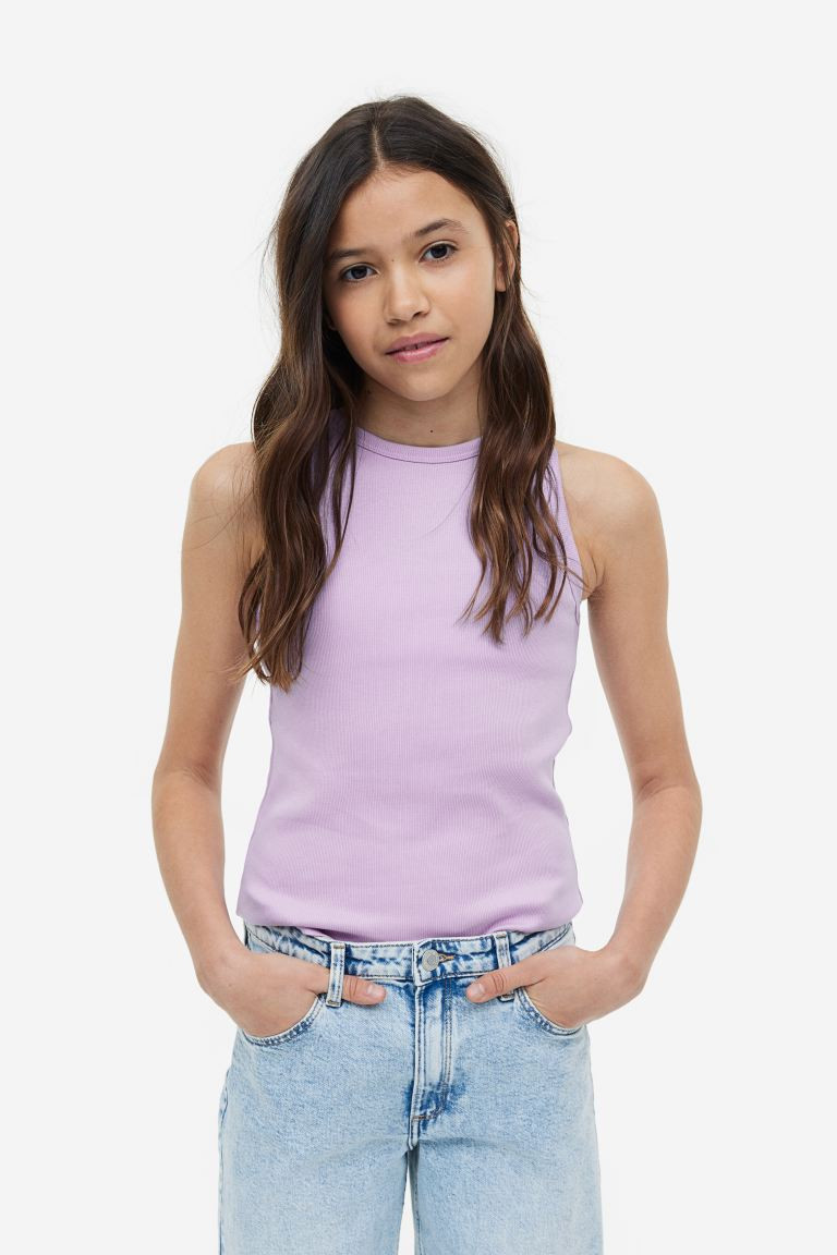 Ribbed Cotton Tank Top | H&M (US + CA)