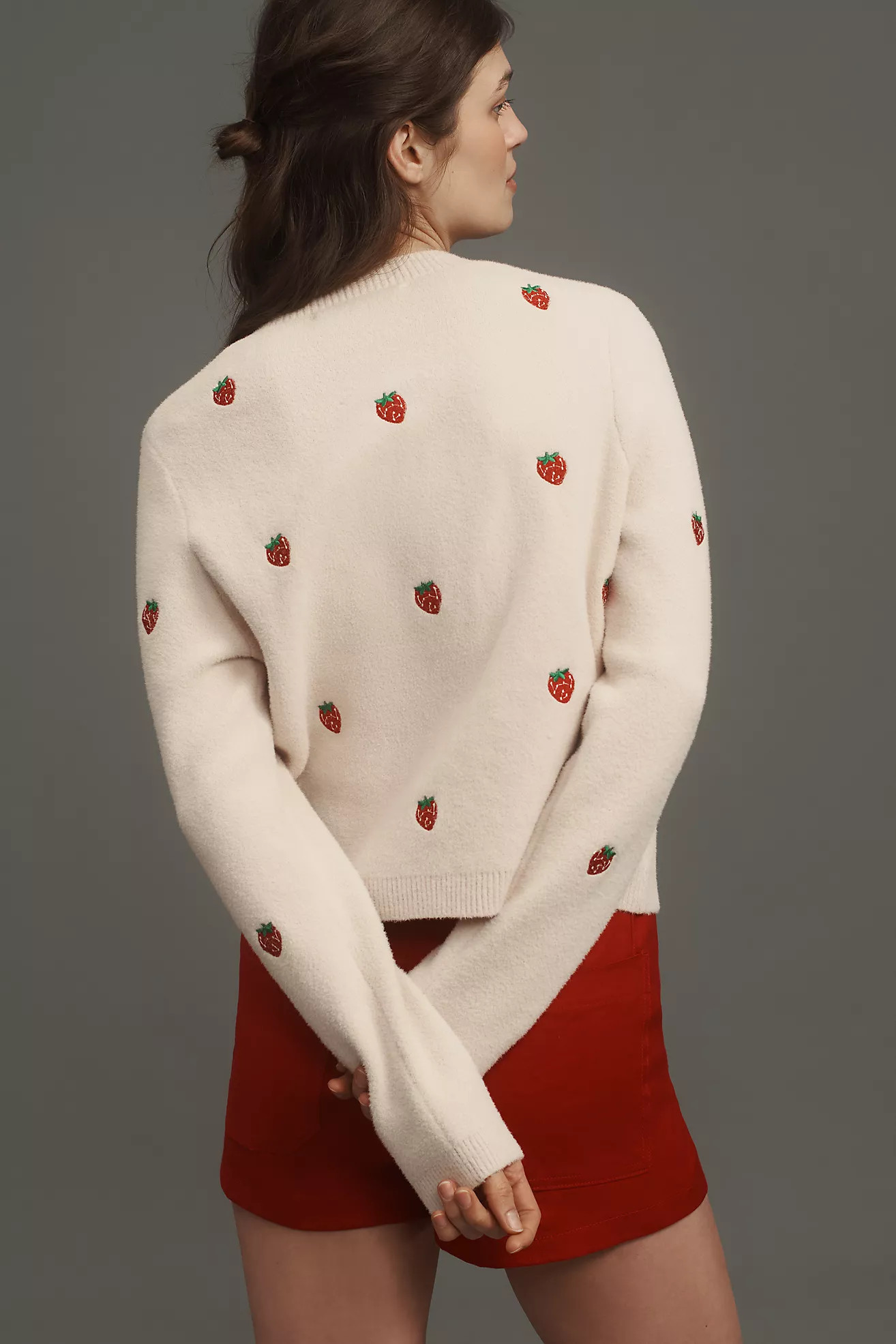 NVLT Strawberry Print Knit Lady Jacket | Anthropologie (US)