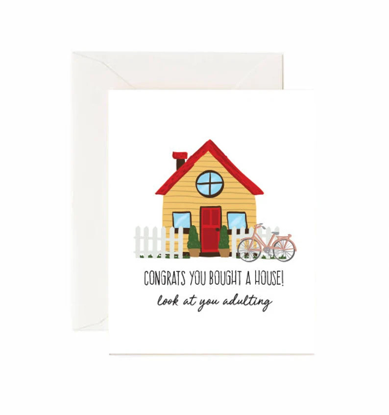 Congrats You Bought a House - Look at You Adulting Greeting Card | Etsy (US)