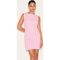 Petite Pale Rose Tweed A-line Dress | PrettyLittleThing US