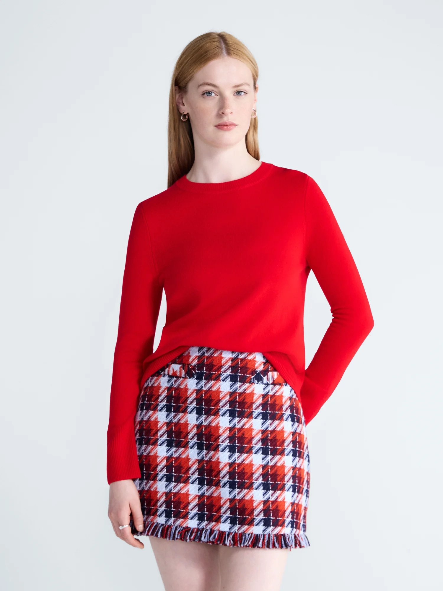 Free Assembly Women's and Women's Plus Cashmere Sweater with Long Sleeves, Sizes XS-4X | Walmart (US)