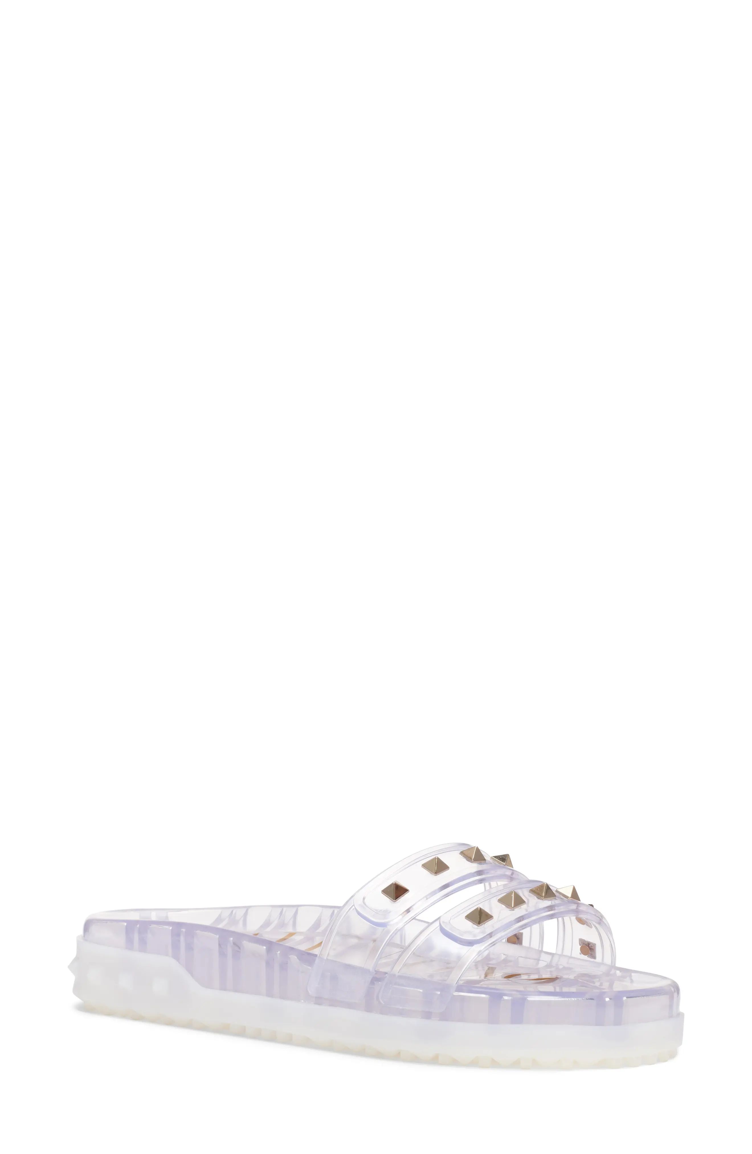 Women's Valentino Garavani Rockstud Clear Slide Sandal, Size 9US / 39EU - White | Nordstrom