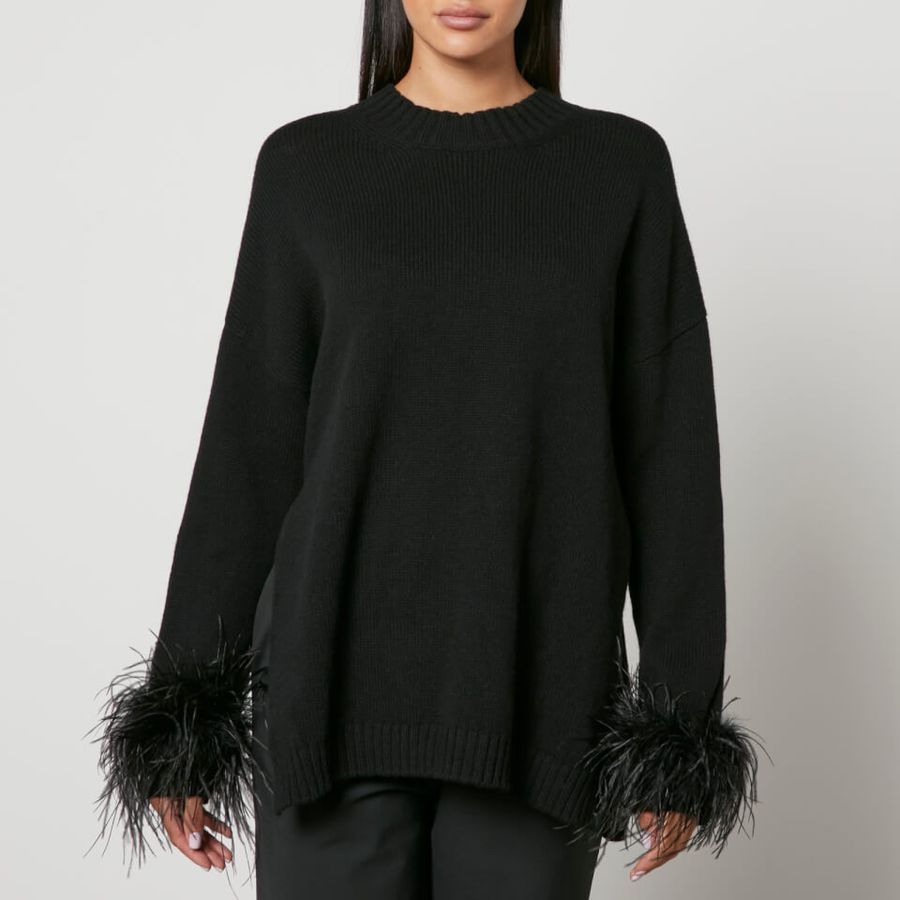 Sleeper Agatha Feather-Trimmed Wool and Cashmere-Blend Jumper | Coggles (Global)