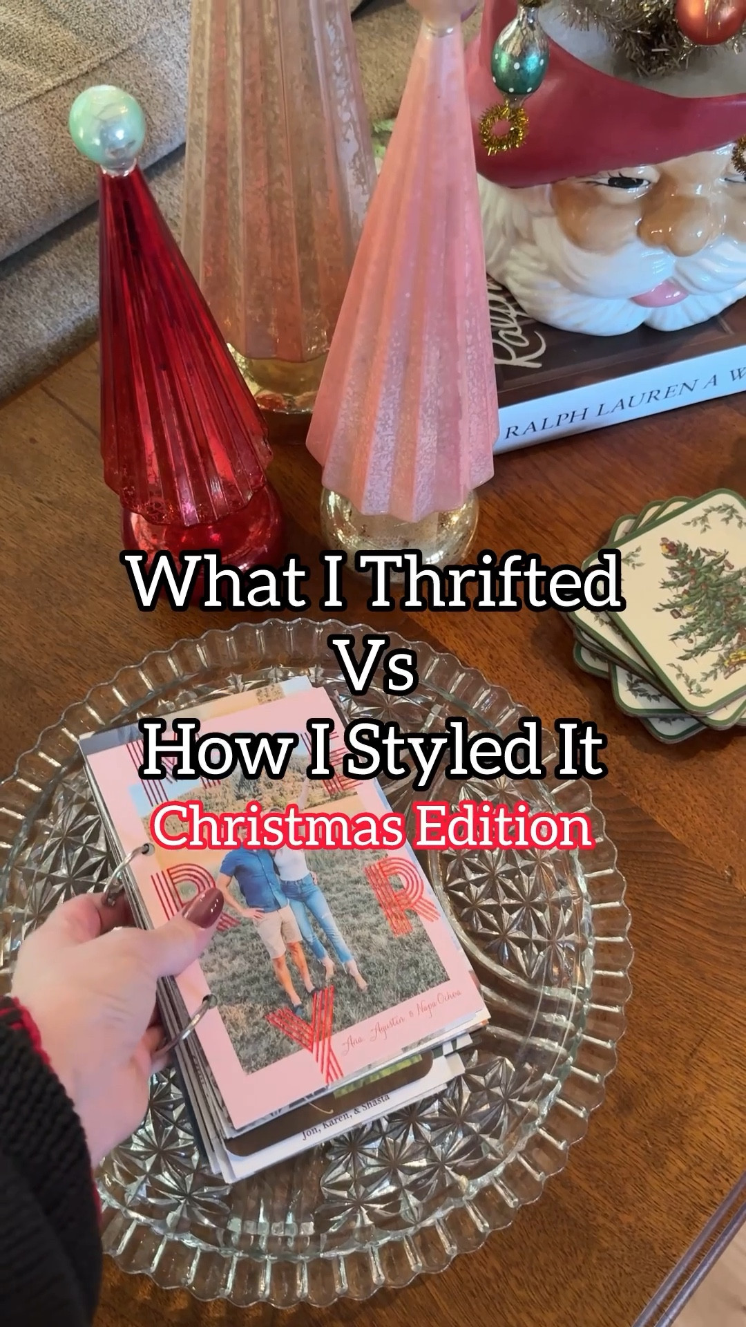 Save those Christmas cards yall! All you need are some silver rings and a two hole punch (and maybe some ribbon if you want to get fancy!) then thrift a glass plate to display them on - so fun and nostalgic! 

#LTKSeasonal #LTKHoliday #LTKHome