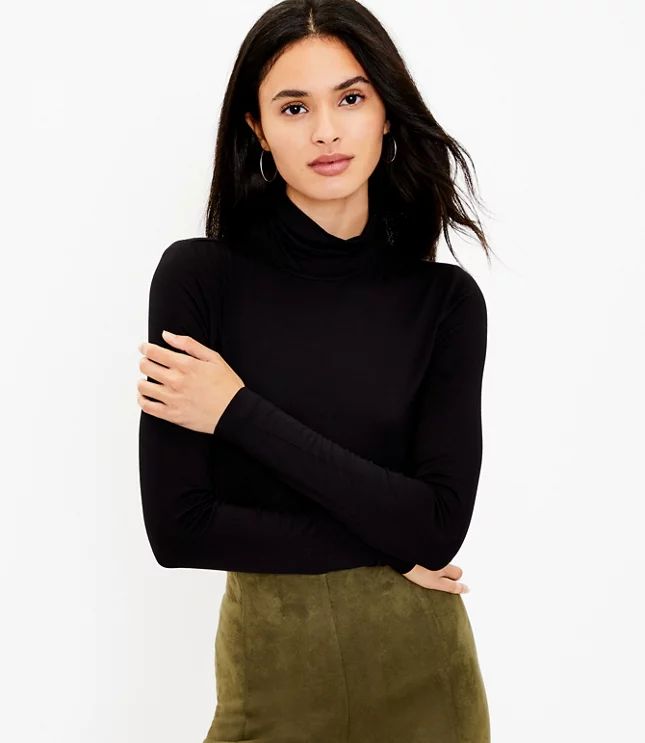 Mock Neck Long Sleeve Tee | LOFT | LOFT