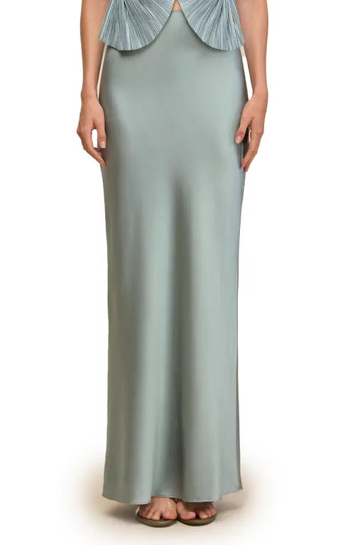 Cult Gaia Chantel Stretch Silk Bias Cut Skirt in Celadon at Nordstrom, Size Small | Nordstrom