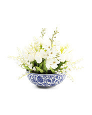 14in Tulip Floral Arrangement In Ceramic Vase | Marshalls