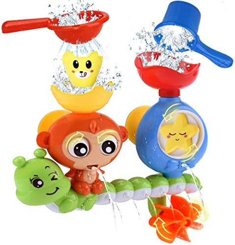 GOODLOGO Bath Toys for Toddlers Kids Babies 1 2 3 Year Old Boys Girls Bathtub Toy with 2 Toy Cups... | Amazon (US)
