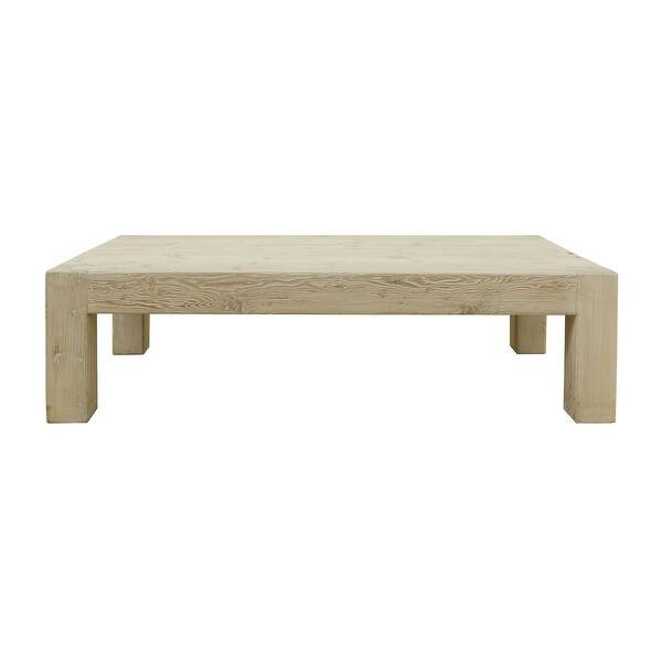 Artissance 67" W Rectangle Natural Pine Wood Indoor Coffee Table, Home Furniture | Bed Bath & Beyond