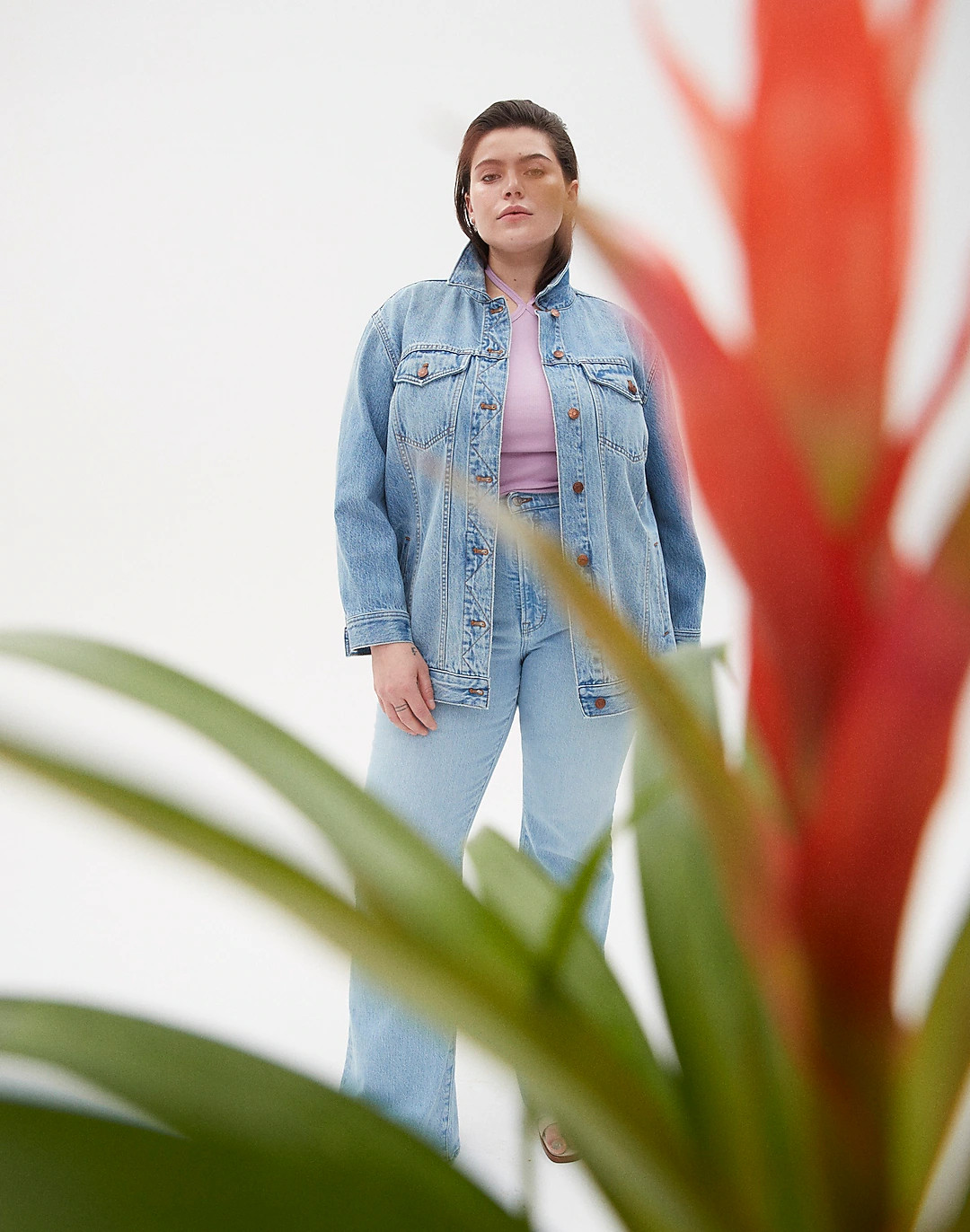 The Oversized Trucker Jean Jacket in Kelson Wash | Madewell