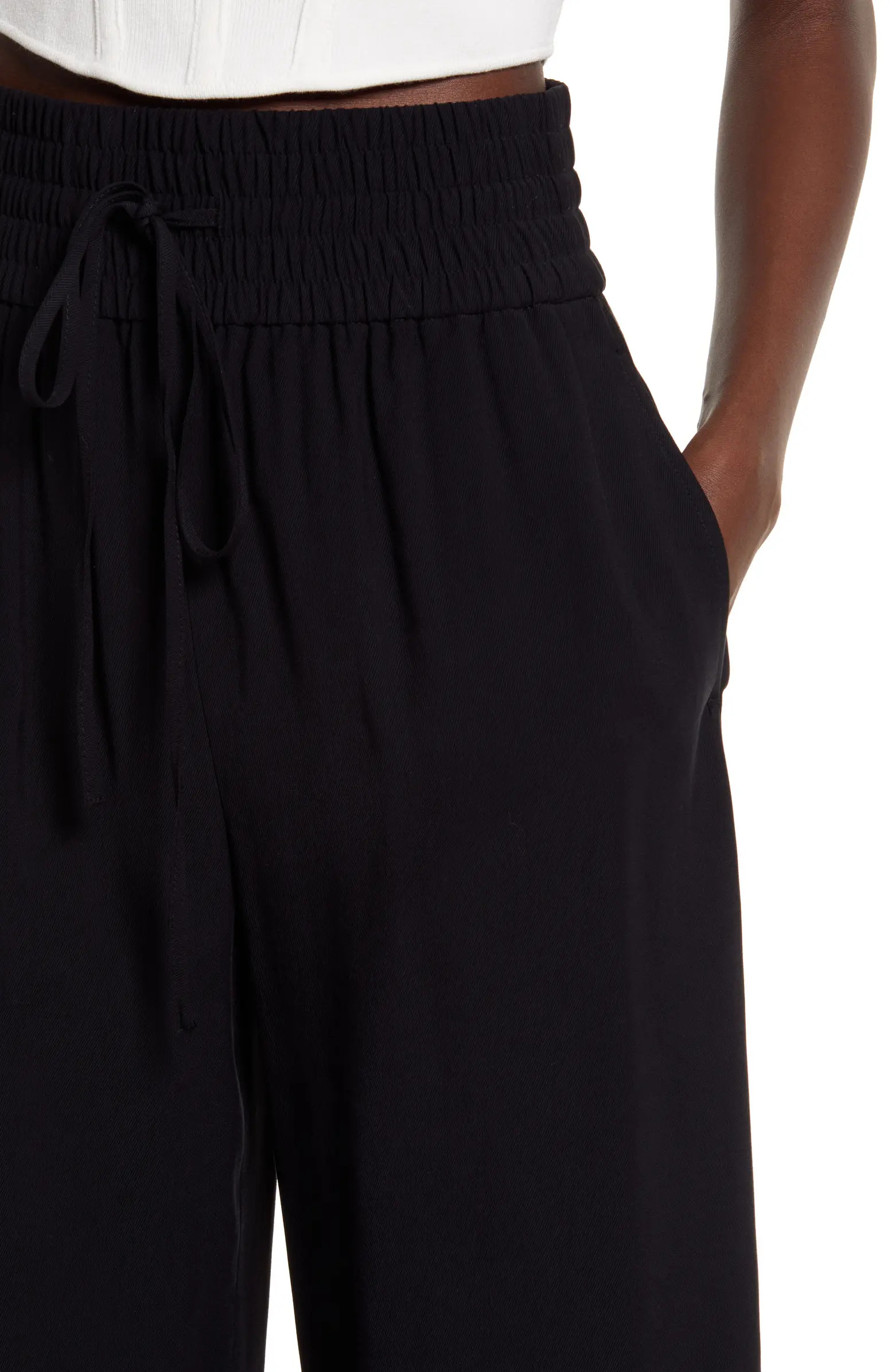 Open Edit Drawstring Wide Leg Pants | Nordstrom | Nordstrom