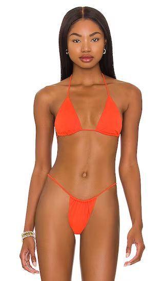 Raquel String Bikini Top in Neon Orange | Revolve Clothing (Global)
