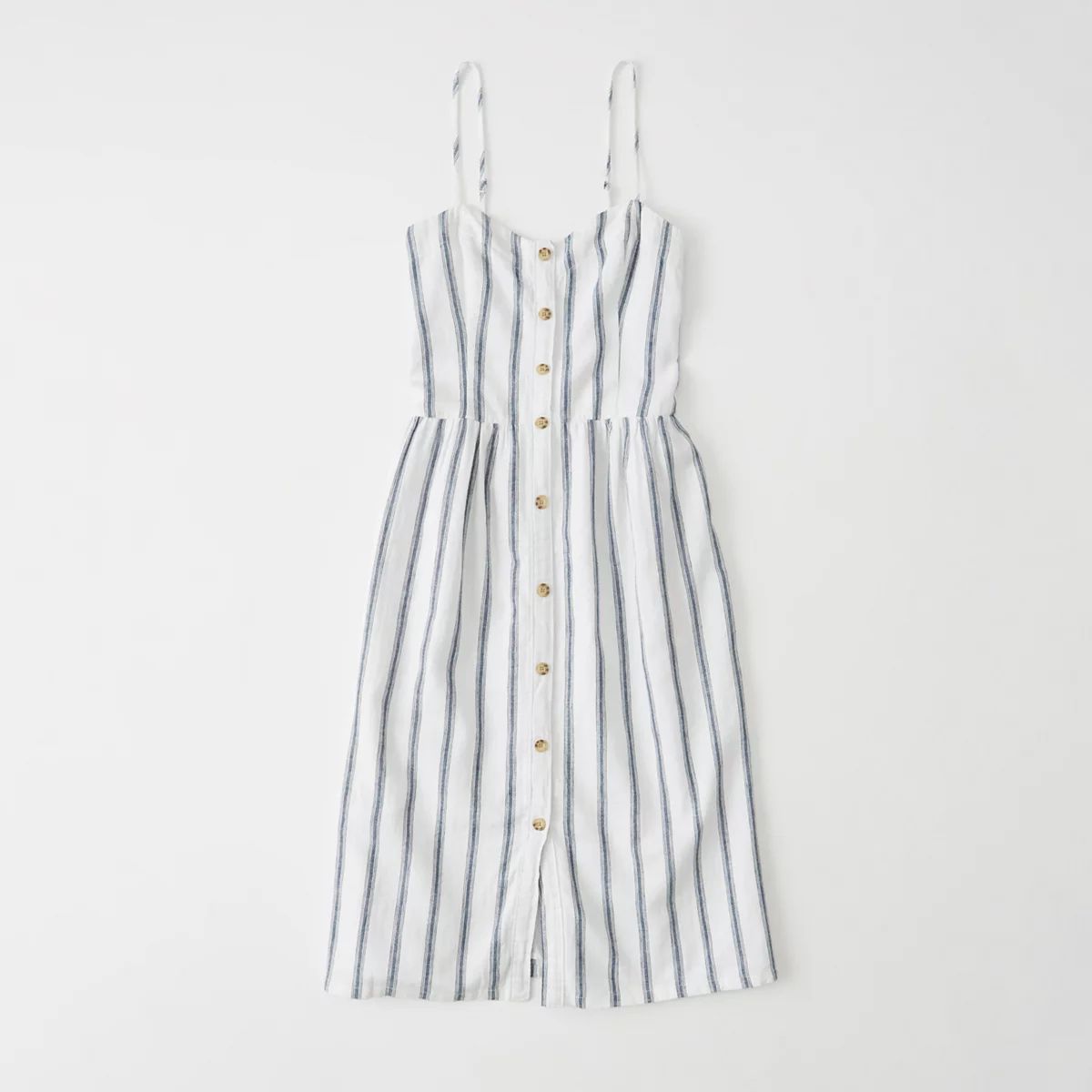 Button Front Midi Dress | Abercrombie & Fitch US & UK