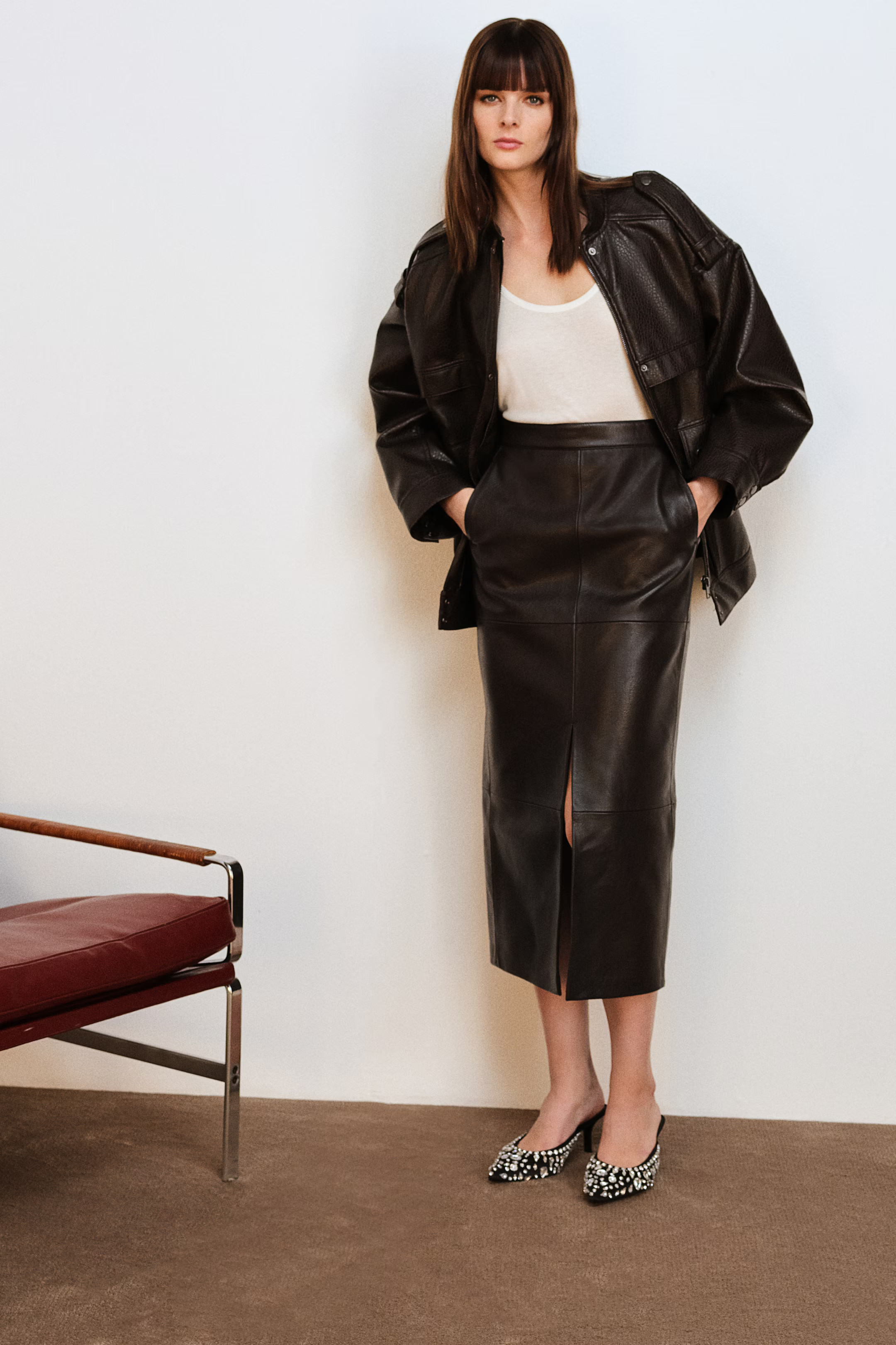 Coated Pencil Skirt | H&M (US + CA)