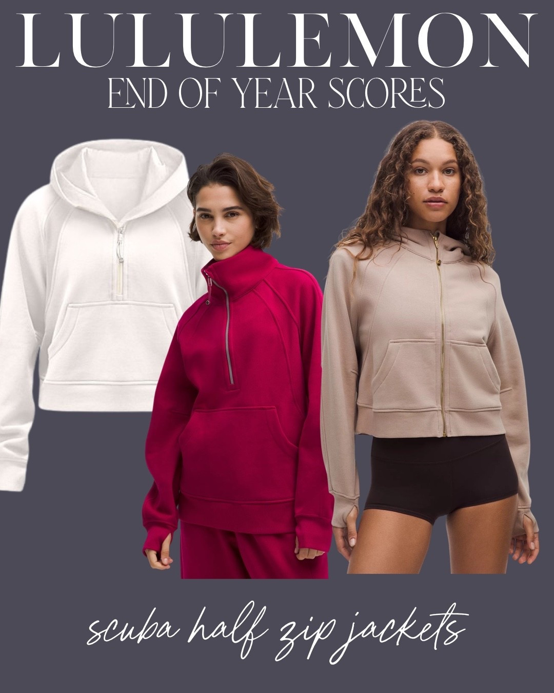 Lululemon end of year scores on the best scuba jackets im size xs 

#LTKFindsUnder100 #LTKSaleAlert #LTKFindsUnder50
