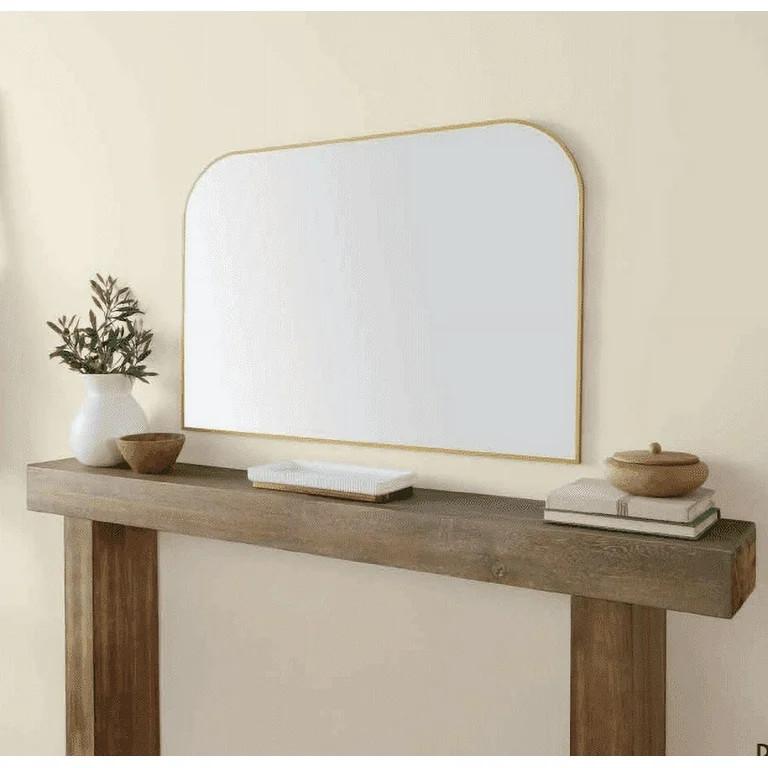 Mainstays 36"x24" Mantel Wall Mirror, Gold - Walmart.com | Walmart (US)