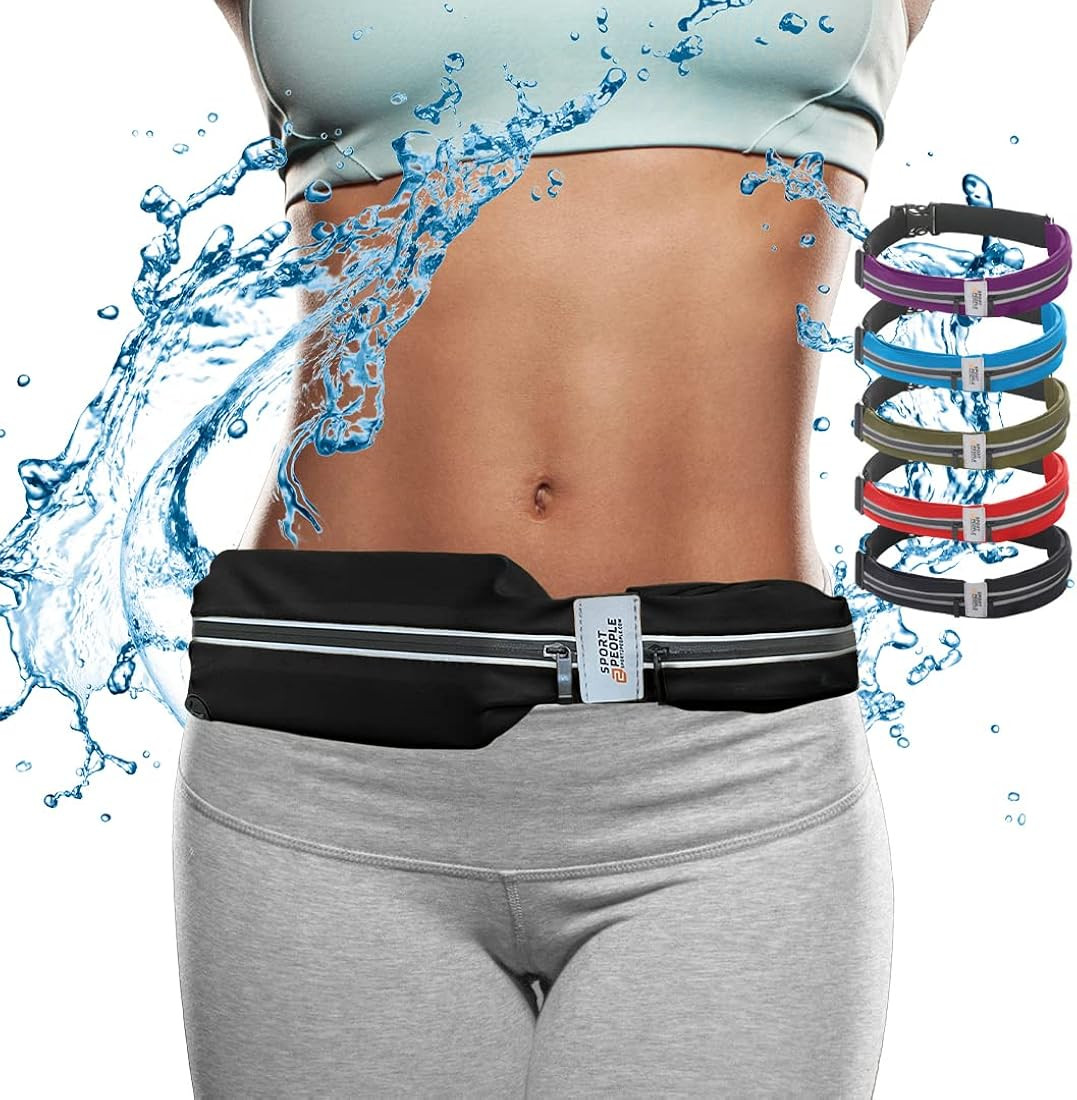 Slim water-resistant running pouch for money, phone, keys, passport US patented workout holder, O... | Amazon (US)