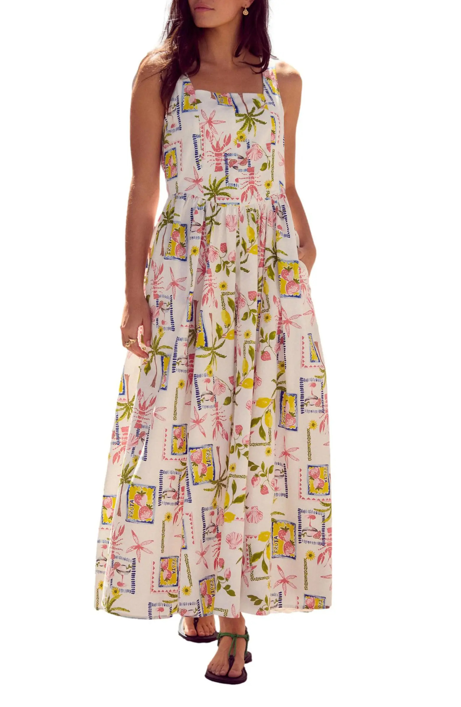 Allover Print Midi Sundress | Nordstrom