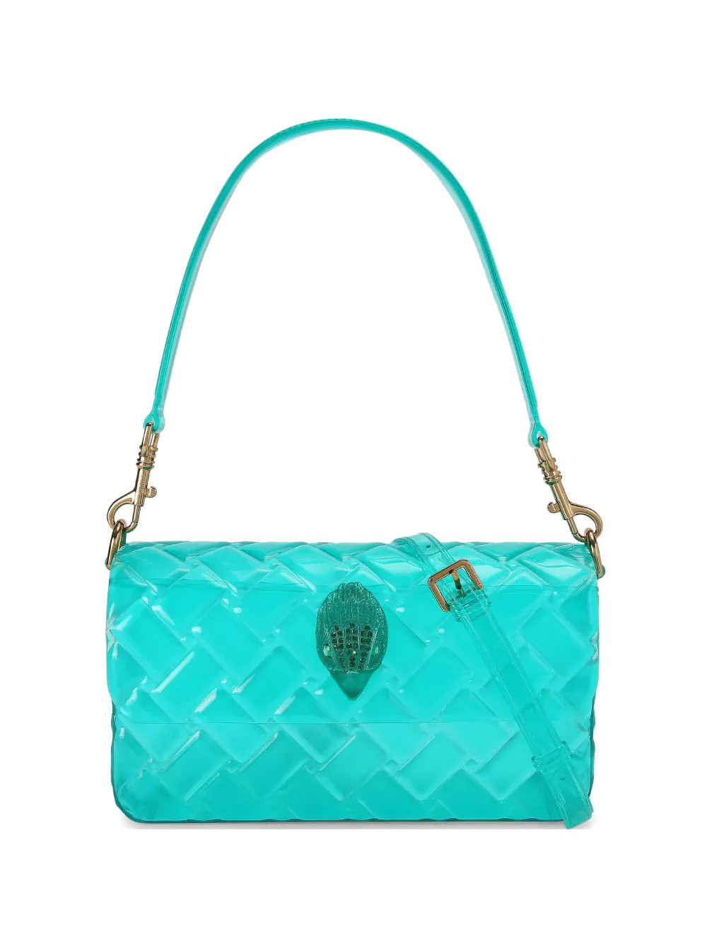 Kurt Geiger London Kensington Jelly quilted eagle-head-embellishment shoulder bag - Blue | Farfetch Global