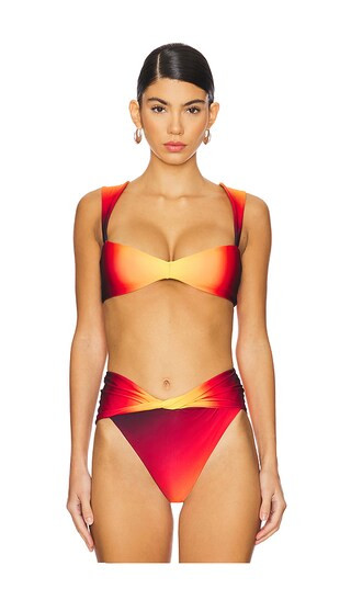 X REVOLVE Malory Bikini Top in Sunset Ombre | Revolve Clothing (Global)