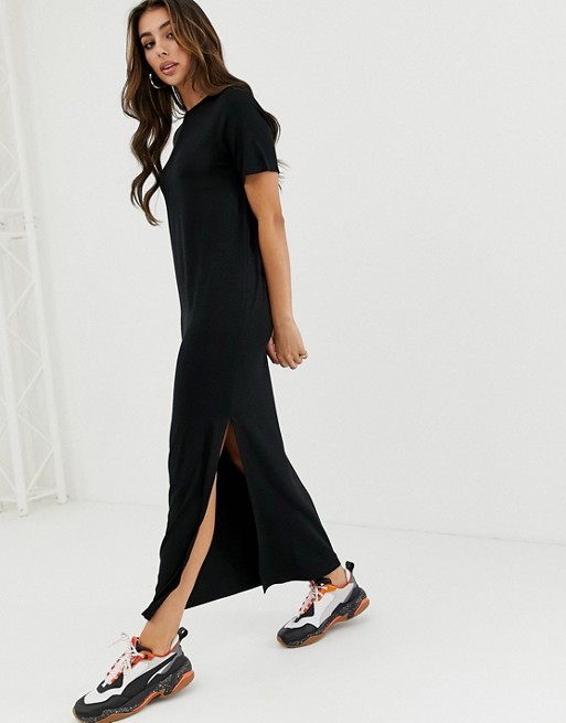 ASOS DESIGN maxi t-shirt dress with high split | ASOS US