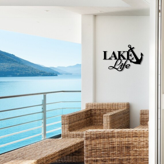 Lake Life Anchor Metal Wall Sign  Lakehouse Decor  Lake | Etsy | Etsy (US)