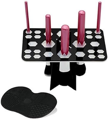 Bettli Makeup Brush Drying Rack & Makeup Brush Cleaning Mat, 26 Holes Makeup Brush Holder, Silico... | Amazon (US)