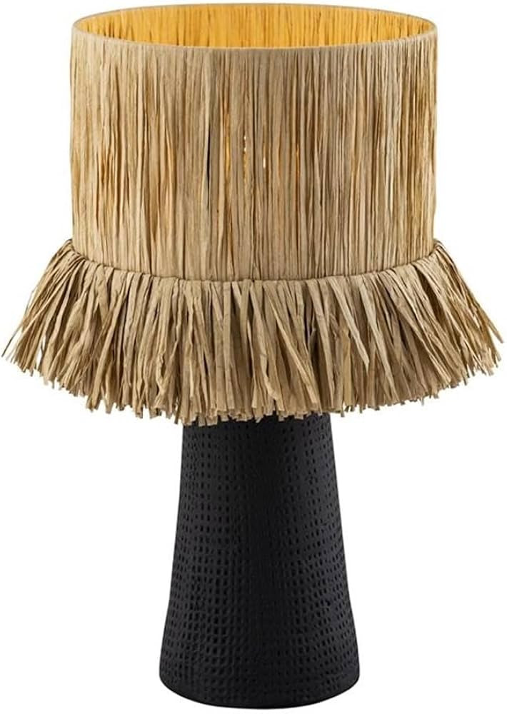TOV Furniture Amira Rafia Natural Table Lamp | Amazon (US)