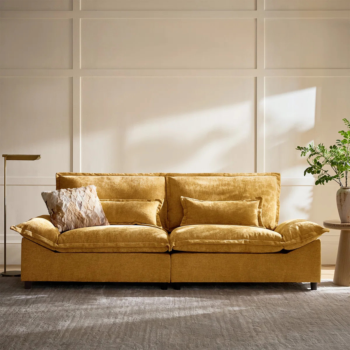 This sofa pairs a clean, modern silhouette with spacious seating that centers your space. It's cr... | Wayfair North America
