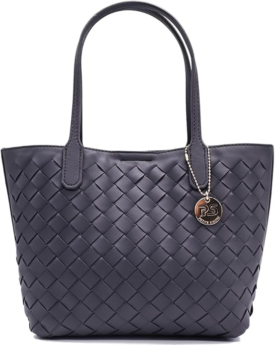PS PETITE SIMONE Small Woven Tote Bag for Women Top Handle Satchel Tote Shoulder Bag for Women,Ve... | Amazon (US)