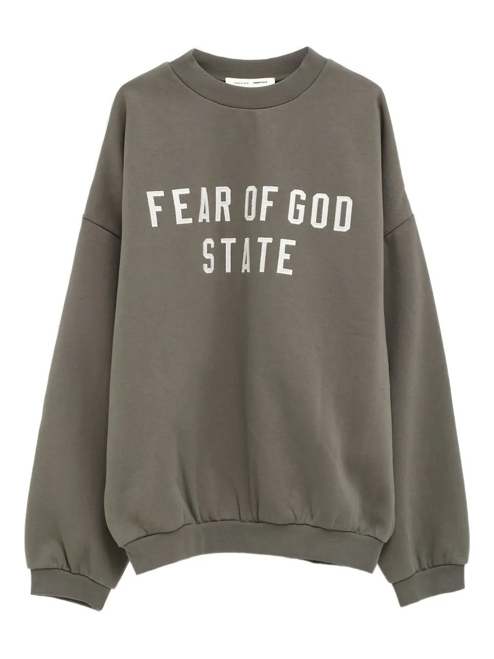 FEAR OF GOD ESSENTIALS embroidered-logo sweatshirt - Green | Farfetch Global