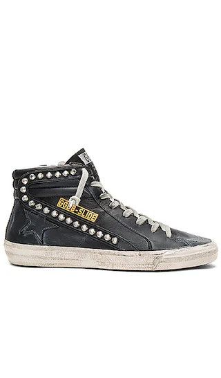 Slide Sneaker in Black Leather Studs | Revolve Clothing (Global)