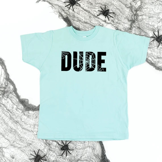 DUDE spider Web  Child Shirt  Child Halloween Shirts  - Etsy | Etsy (US)