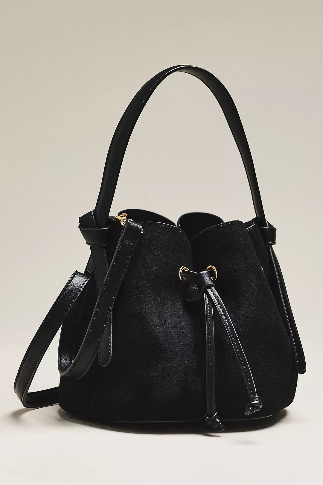 Melie Bianco Laguna Cinched Mini Faux-Suede Bucket Bag | Anthropologie (US)