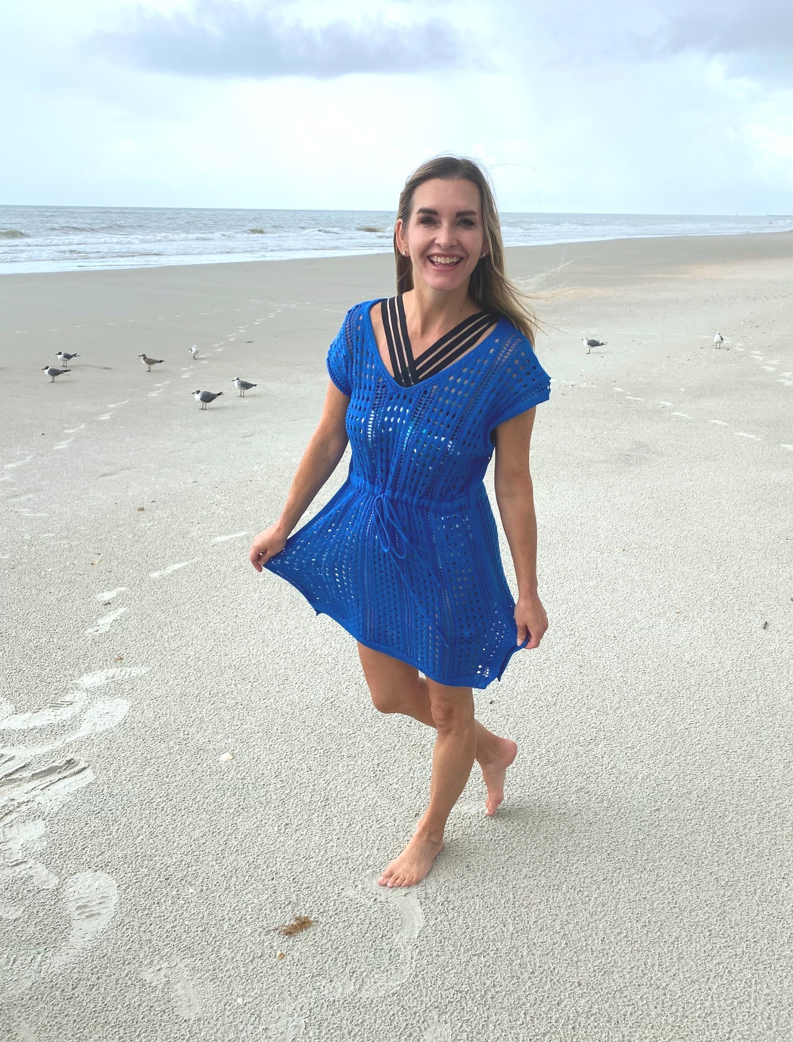 Amazon Beach Cover up: Soft and Stretchy Crochet Cover up, drawstring waist and less than $10! #coverup #travel #swimwear #womens 

#LTKSwim #LTKTravel