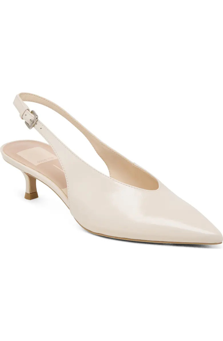 Alenna Slingback Pointed Toe Kitten Heel Pump (Women) | Nordstrom