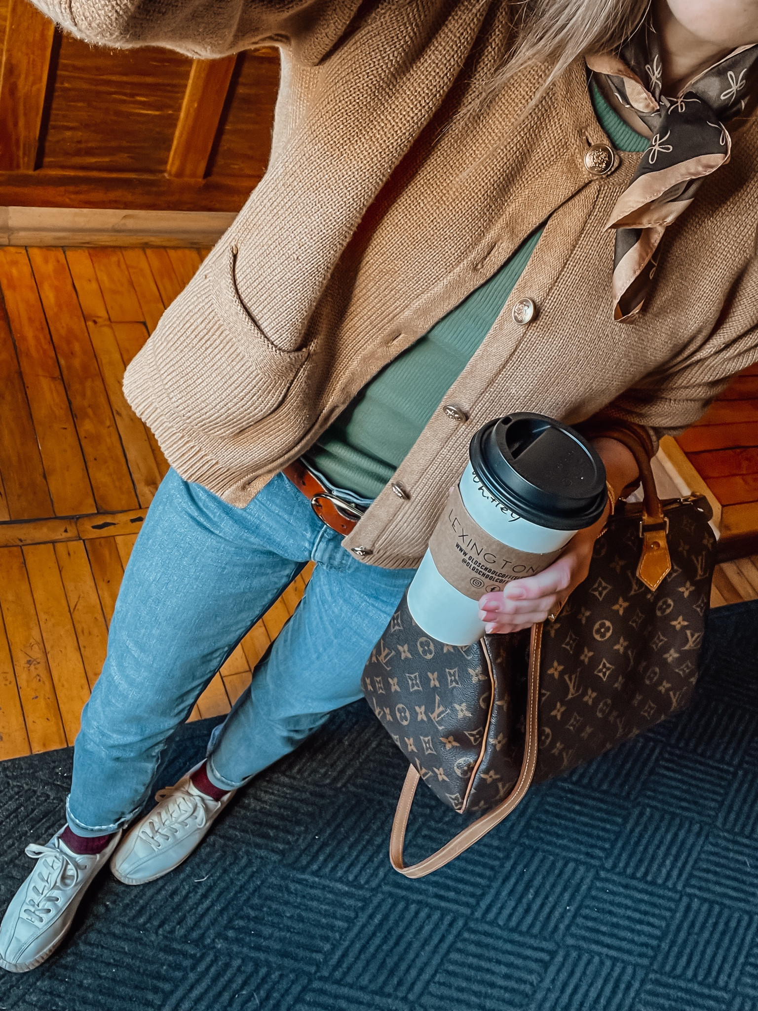 Comfy casual effortlessly chic 👍🏻 
Can’t stop won’t stop wearing this camel gold button lady jacket!

#LTKSeasonal #LTKStyleTip #LTKFindsUnder50