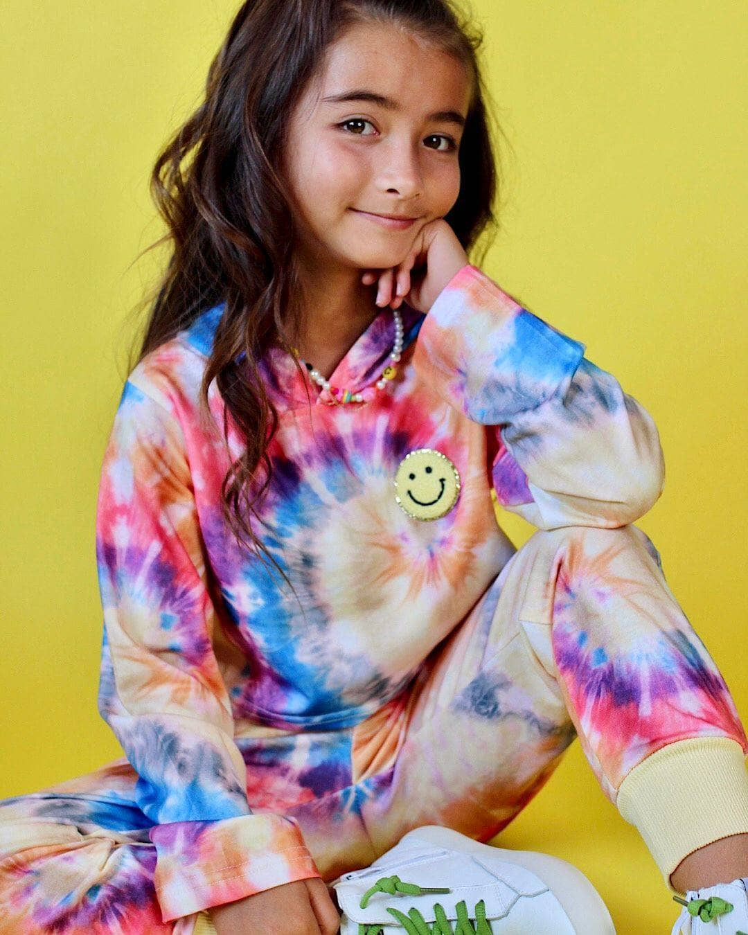 Be Happy Tie Dye Cropped Set | Lola + The Boys