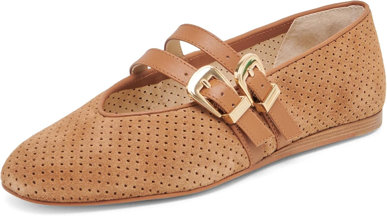 Mary Jane Flats for Women Woven Raffia Round Toe Ballet Flat Comfortable Walking Ballerina Shoes ... | Amazon (US)