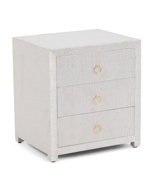 23.5in Quinn Raffia 3 Drawer Table | Global Home | Marshalls | Marshalls