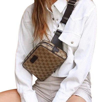 Gucci Unisex GG Guccissima Small Canvas GG Waist Belt Bag Logo Fanny Pack NEW | eBay US