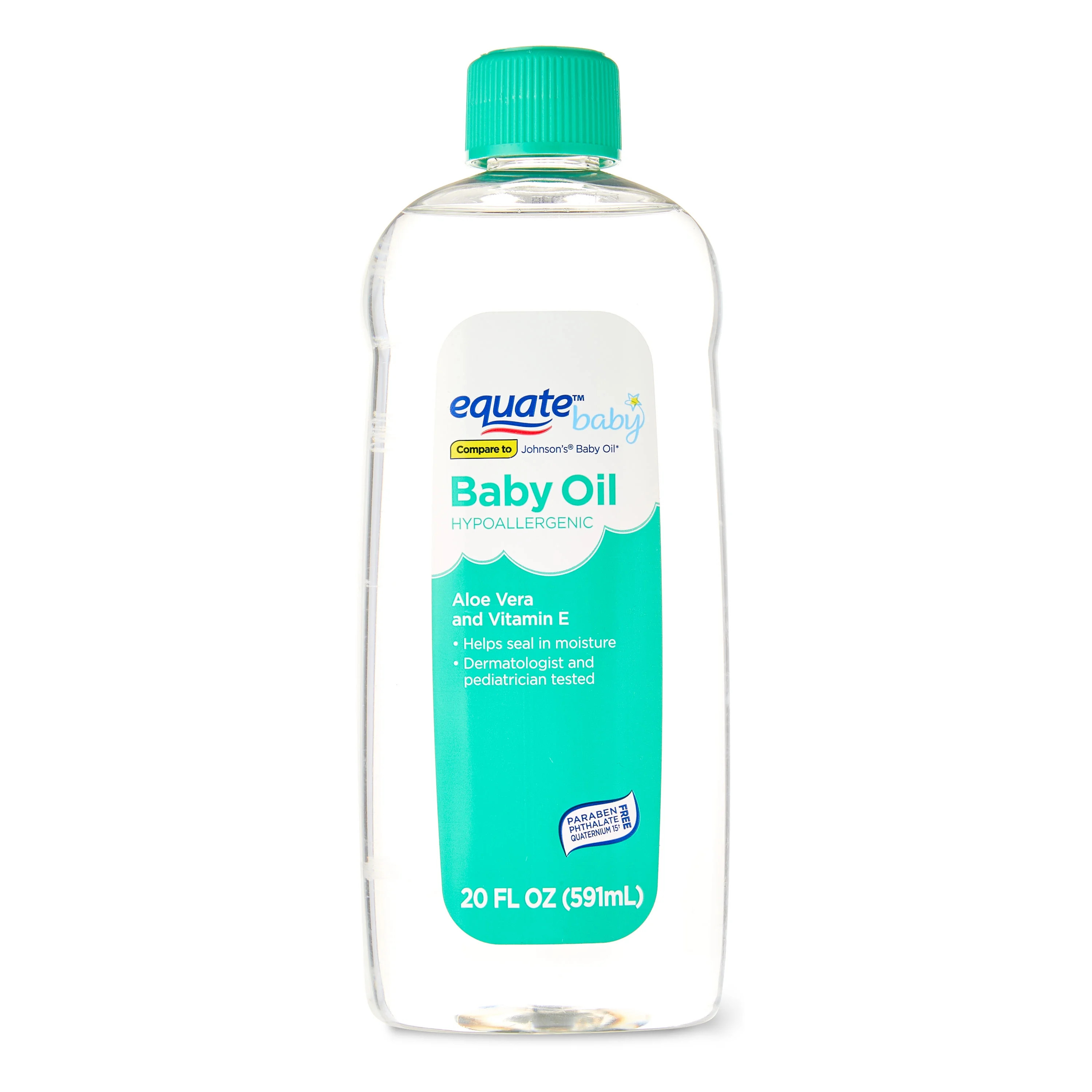 Equate Baby Oil with Aloe Vera and Vitamin E, 20 fl oz, Compare to Johnson's® Baby Oil | Walmart (US)