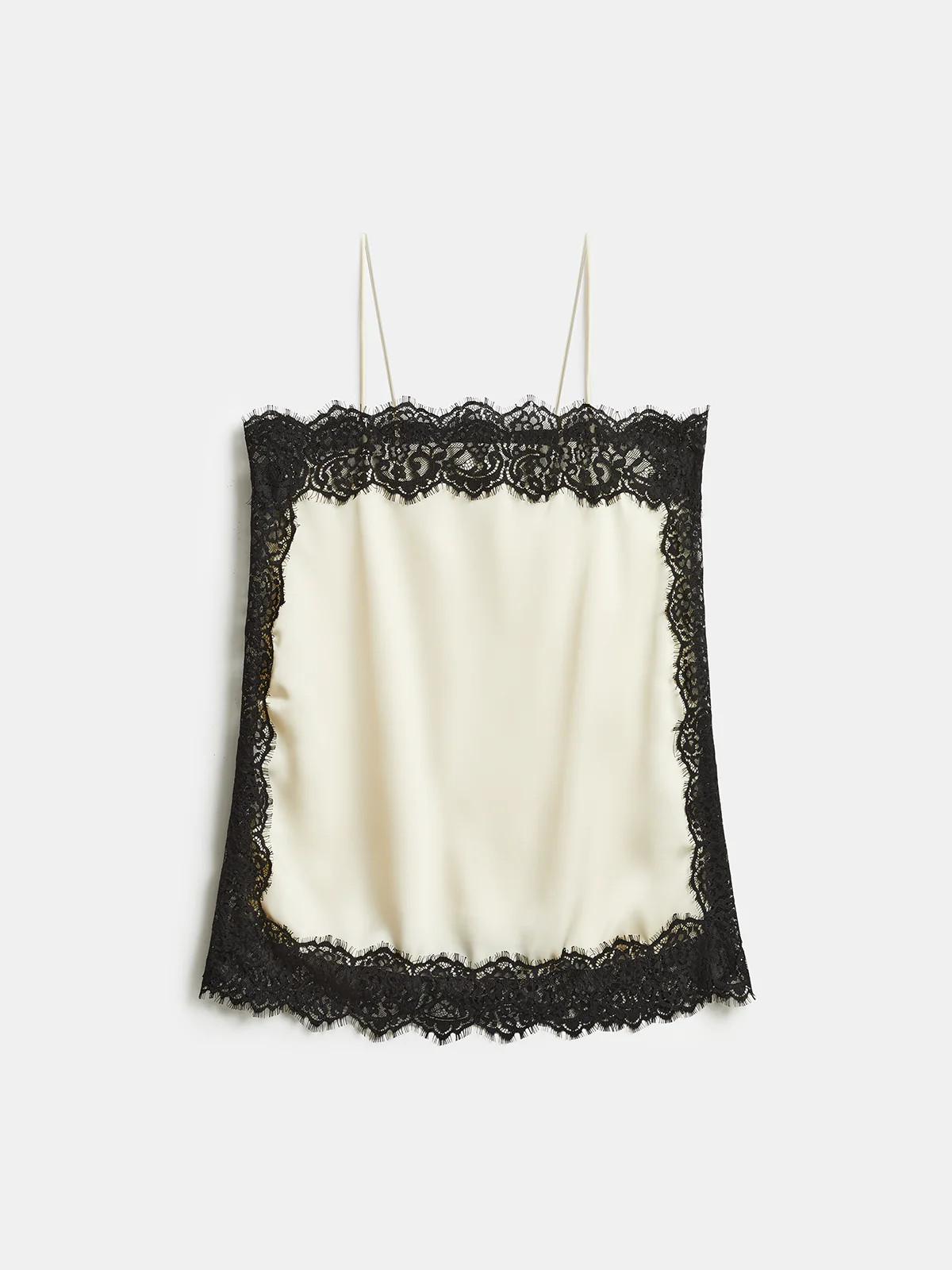 Lace Trim Satin Cami Top | Commense