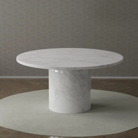 Creative Images Intl 60'' Round Marble Dining Table Pedestal Base | Walmart (US)